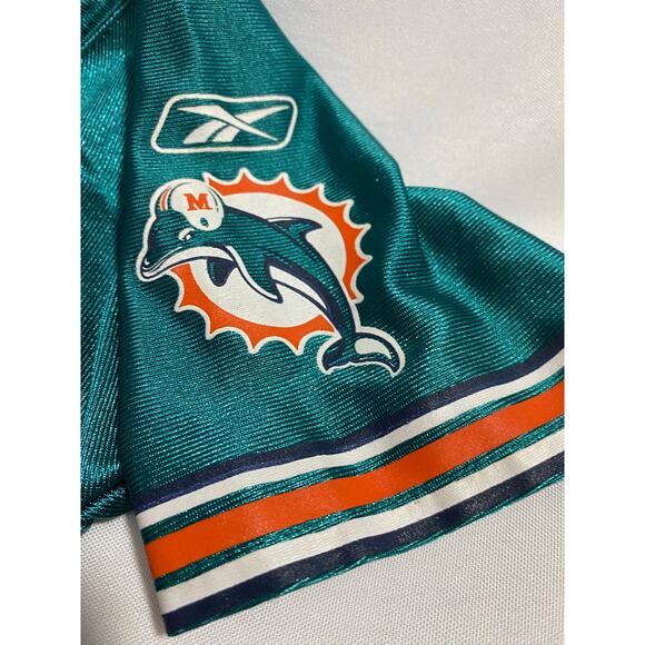 SEAU 55 Miami DOLPHINS NFL On Field Football REEBOK Jersey Youth Size S VINTAGE - Picture 6 of 9